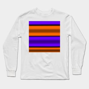 Orange & Purple Horizontal Stripes Long Sleeve T-Shirt